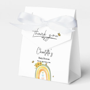 Boho-Regenbogen mit Sonnenblumen-Baby-Party Geschenkschachtel