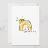 Boho Regenbogen mit Sonnenblumen Babydusche Einladung (Rückseite)
