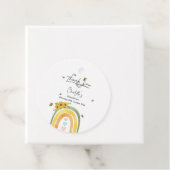 Boho Regenbogen mit Sonnenblumen Babydusche Geschenkanhänger (Beispiel)