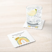 Boho Regenbogen mit Sonnenblumen Babydusche Untersetzer (Vor Ort)