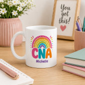 Boho Regenbogen Monogramm CNA Kaffeetasse