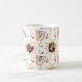 Boho-Regenbogen-Morgen-Sonnenlicht-Familien-Fotoco Kaffeetasse (Mittel)