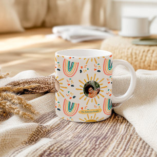 Boho-Regenbogen-Morgen-Sonnenlicht-Familien-Fotoco Kaffeetasse