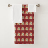 Boho-Regenbogen-Muster-Halstuch Badhandtuch Set (Insitu)