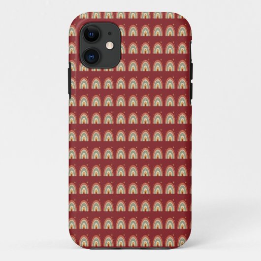 Boho-Regenbogen-Muster-Halstuch Case-Mate iPhone Hülle (Rückseite)