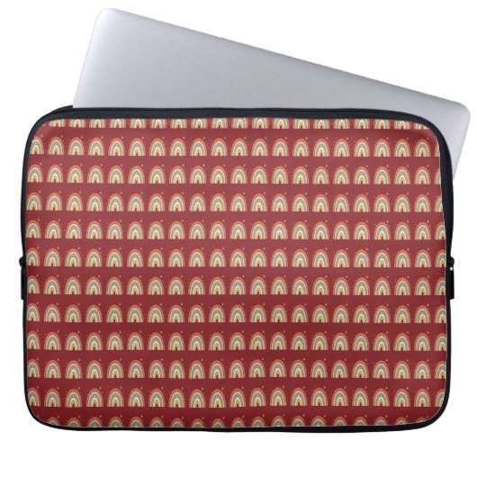 Boho-Regenbogen-Muster-Halstuch Laptopschutzhülle (Vorderseite)