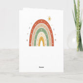 Boho-Regenbogen-Muster-Schlips Dankeskarte (Rückseite)