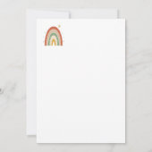 Boho-Regenbogen-Muster-Schlips Einladung (Rückseite)