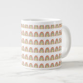 Boho-Regenbogen-Muster-Schlips Jumbo-Tasse (Vorderseite Rechts)