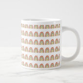 Boho-Regenbogen-Muster-Schlips Jumbo-Tasse (Rechts)