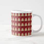 Boho-Regenbogen-Muster-Schlips Jumbo-Tasse (Rechts)
