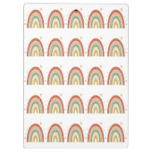Boho-Regenbogen-Muster-Schlips Klemmbrett (Rückseite)