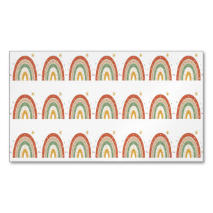 Boho-Regenbogen-Muster-Schlips Magnetische Visitenkarte