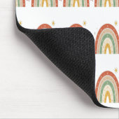 Boho-Regenbogen-Muster-Schlips Mousepad (Ecke)