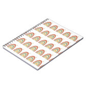 Boho-Regenbogen-Muster-Schlips Notizblock (Linke Seite)