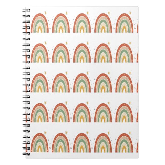 Boho-Regenbogen-Muster-Schlips Notizblock (Vorderseite)