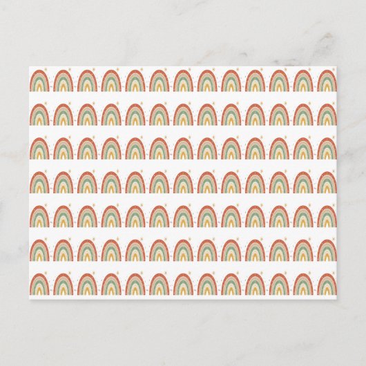 Boho-Regenbogen-Muster-Schlips Postkarte (Vorderseite)