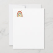 Boho-Regenbogen-Muster-Schlips RSVP Karte (Rückseite)