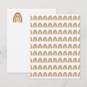 Boho-Regenbogen-Muster-Schlips RSVP Karte (Vorne/Hinten)