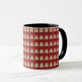 Boho-Regenbogen-Muster-Schlips Tasse (VorderseiteRechts)