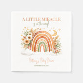 Boho-Regenbogen neutrale Babyparty  Serviette (Vorderseite)