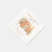 Boho-Regenbogen neutrale Babyparty  Serviette (Ecke)