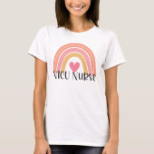 Boho-Regenbogen-NICU-Krankenschwester T-Shirt (Vorderseite)