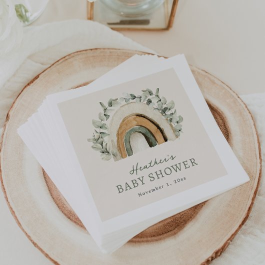 Boho-Regenbogen-Papier-Servietten Serviette
