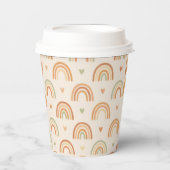 Boho-Regenbogen-Papierbecher Pappbecher (Vorderseite)