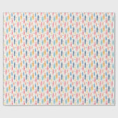 Boho-Regenbogen-Pinselstriche & Punkte Geschenkpapier (Flach)
