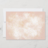 Boho Regenbogen rosa Magie Staub Goldsterne Party Einladung (Rückseite)