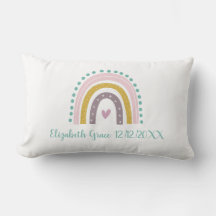 Boho-Regenbogen-Rosa-Türkis-Gold-Herzen-Geburtsdat