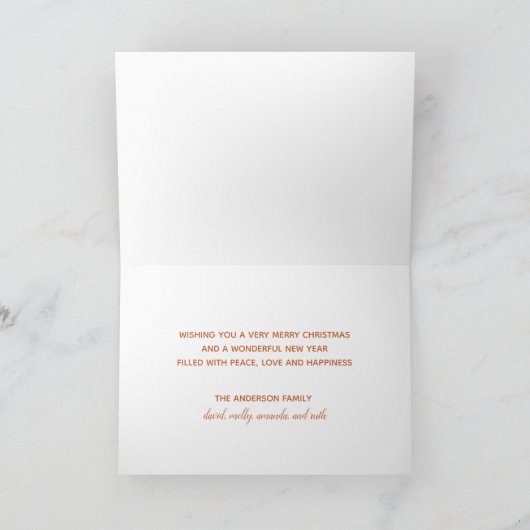 Boho-Regenbogen-Script Frohe Weihnachten (Innenseite)