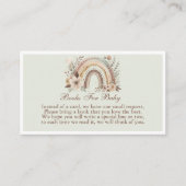 Boho Regenbogen und Blume Bücher für Kinderkarte Begleitkarte (Vorderseite)