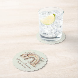 Boho Regenbogen und Blume Kinderdusche Untersetzer