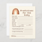 Boho Regenbogen Vorhersagen für das Baby Spiel. (Vorne/Hinten)