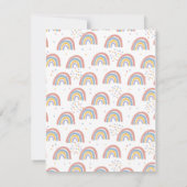 Boho-Regenbogen-Wasserfarbe-Script-Baby-Party (Rückseite)
