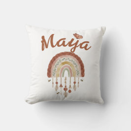 Boho-Regenbogen & Whimsical-Bienen-Muster-Kinderzi Kissen