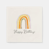 Boho Regenbogen zeichnend Birthday Party Serviette (Vorderseite)