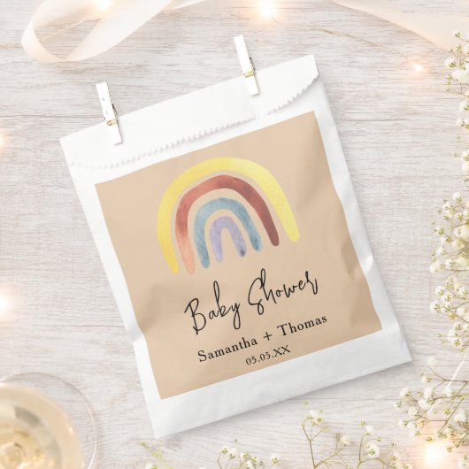 Boho Regenbogenbaby-Dusche Geschenktütchen (Ausgeschnitten)