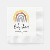 Boho Regenbogenbaby-Dusche Serviette (Vorderseite)