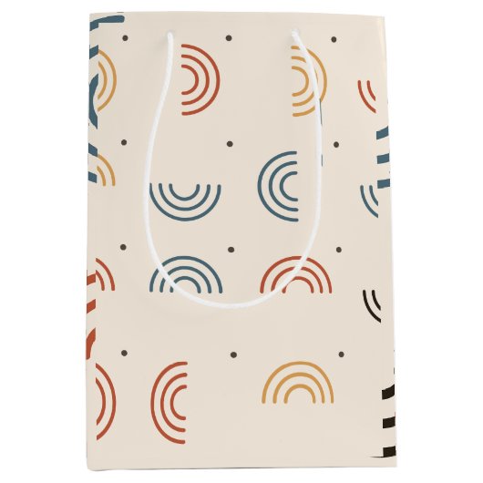 Boho-Regenbogenbögen Nahtloses Muster Mittlere Geschenktüte (Vorderseite)