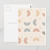 Boho-Regenbogenbögen Nahtloses Muster Postkarte (Vorne/Hinten)