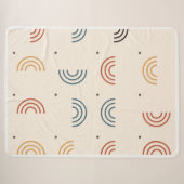 Boho-Regenbogenbögen Nahtloses Muster Sherpadecke (Vorderseite (Horizontal))