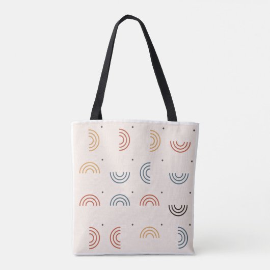 Boho-Regenbogenbögen Nahtloses Muster Tasche (Rückseite)