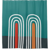 Boho Regenbogendesign Duschvorhang (Vorderseite)