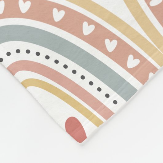 Boho Regenbogendesign Fleecedecke (Ecke)