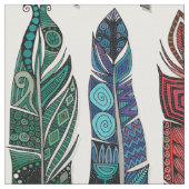 boho Regenbogenfedern Stoff (Nahaufnahme)