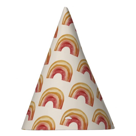 Boho-RegenbogenGeburtstag Partyhütchen (Rechts)