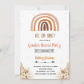 Boho Regenbogengeschlecht Einladung (Vorderseite)